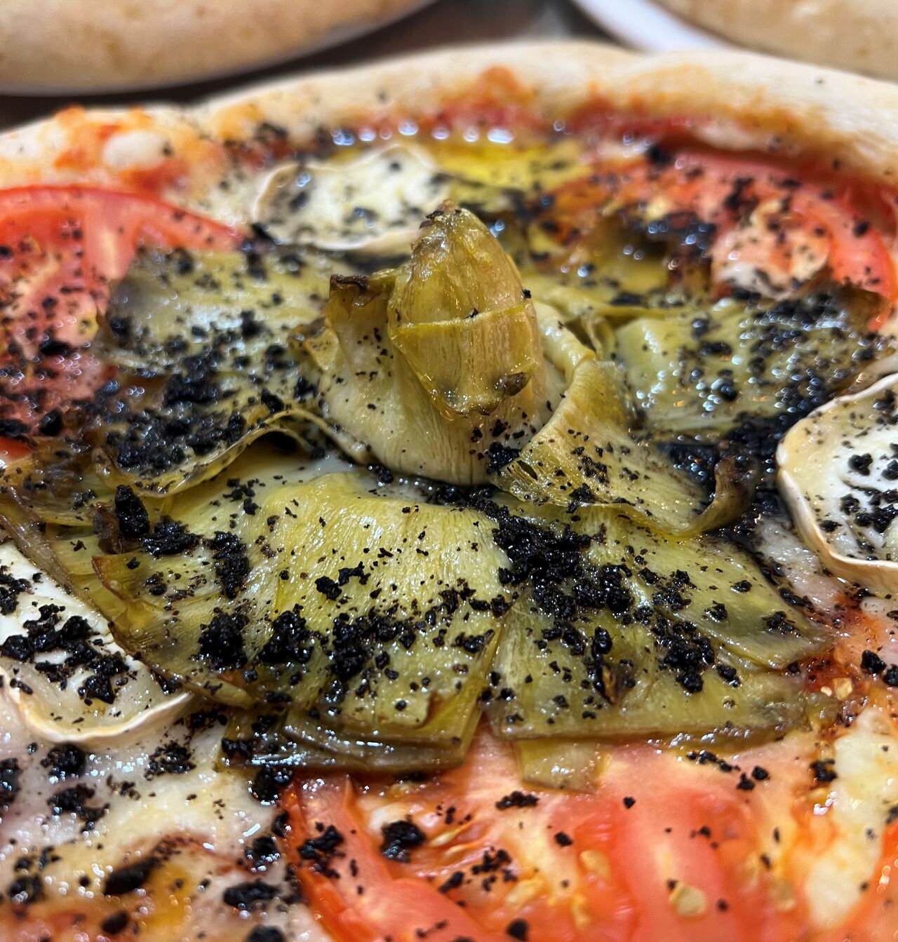 Pizza Alcachofa y Queso de Cabra