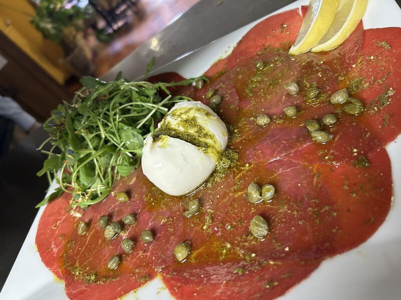 CARPACCIO DE BOEUF Sup : BURATTA
