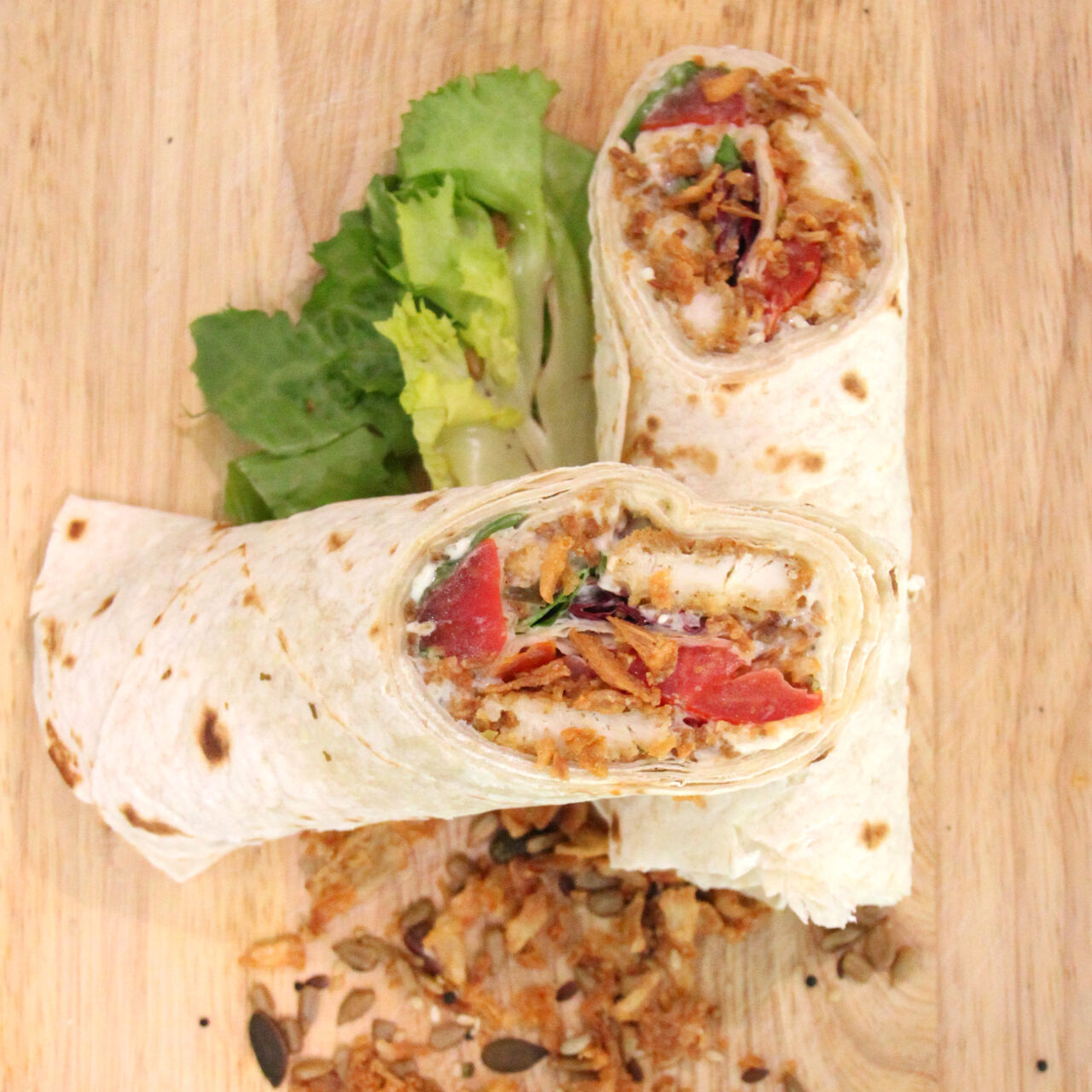 Wrap poulet pané