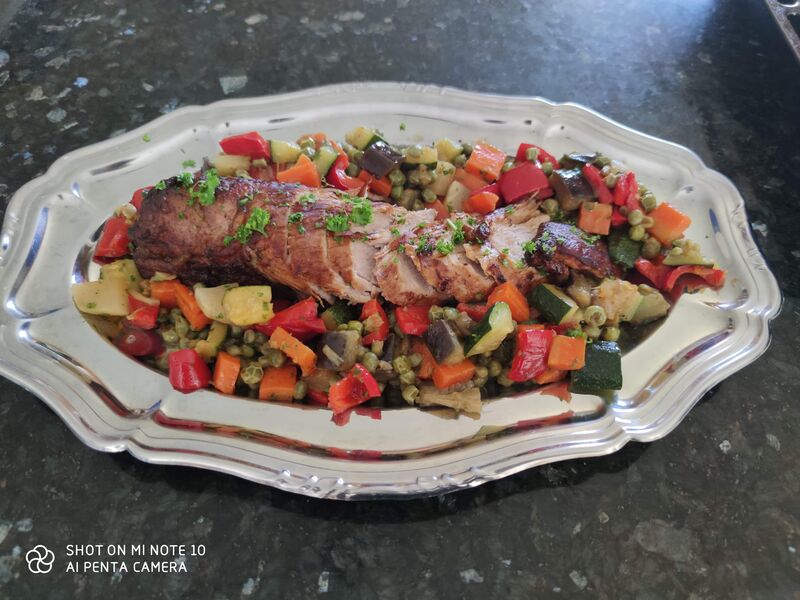 Roti filet mignon et c'est petit légumes