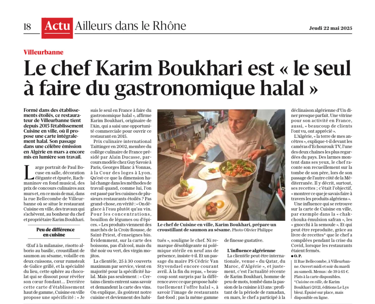 Le chef Karim Boukhari