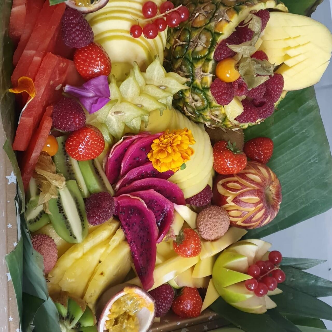 corbeille de fruit pour les magasins boulanger 