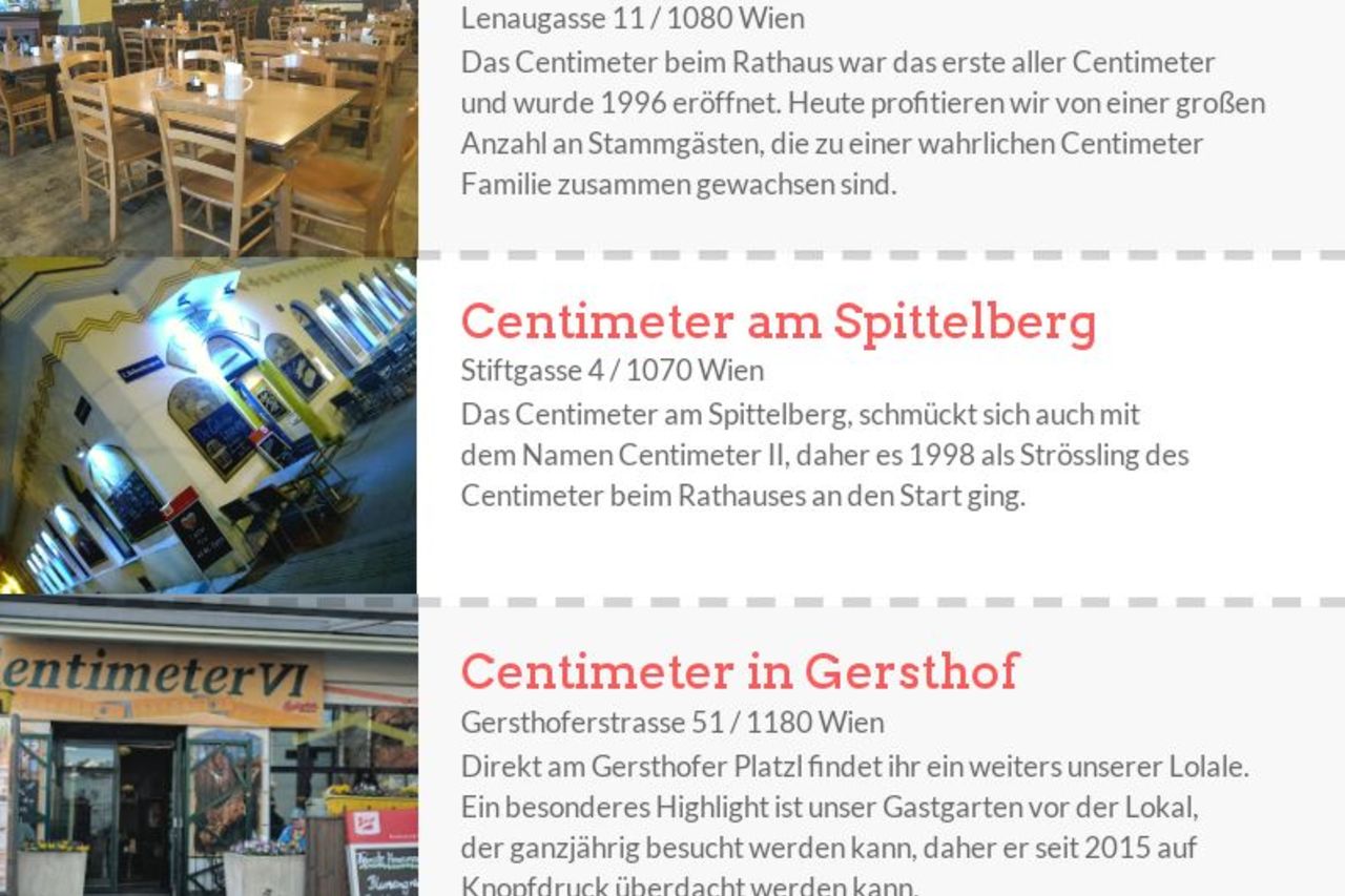 Centimeter am Spittelberg