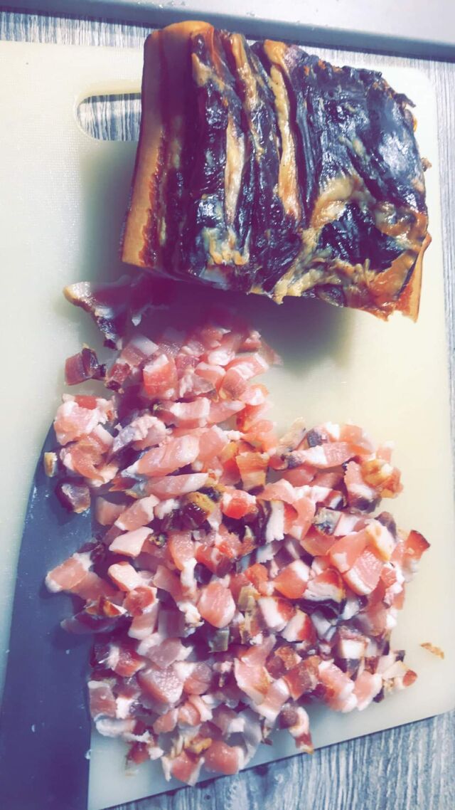 Poitrine de porc et ses petits lardons 