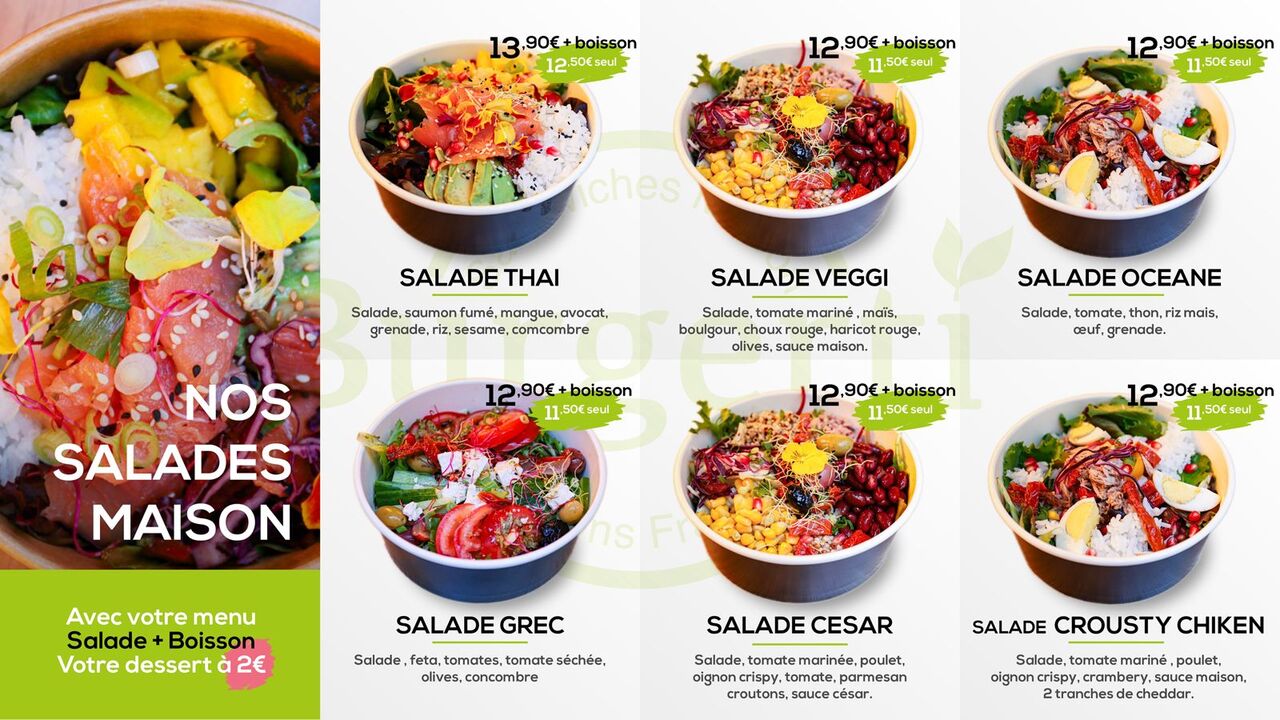 MENU SALADE