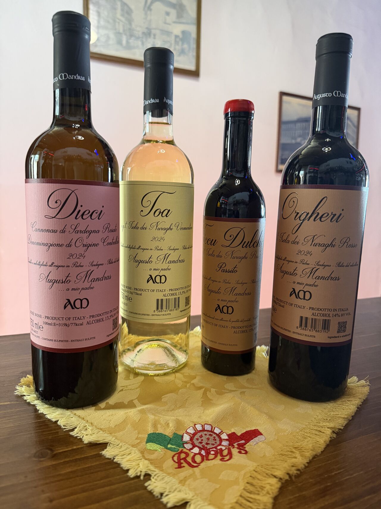 I vini della Cantina Augusto Mandras