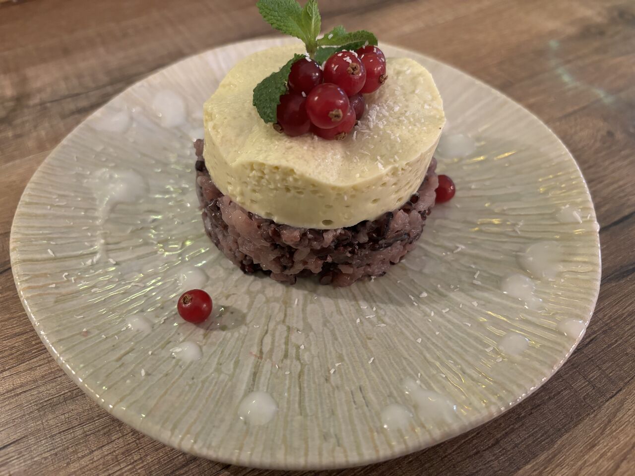 Dessert Riz noir à la crème de coco