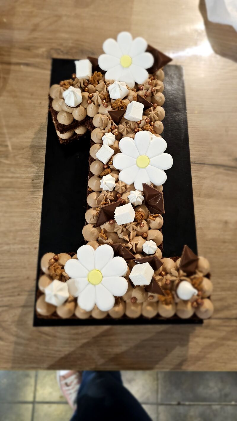 Number cake chocolat 