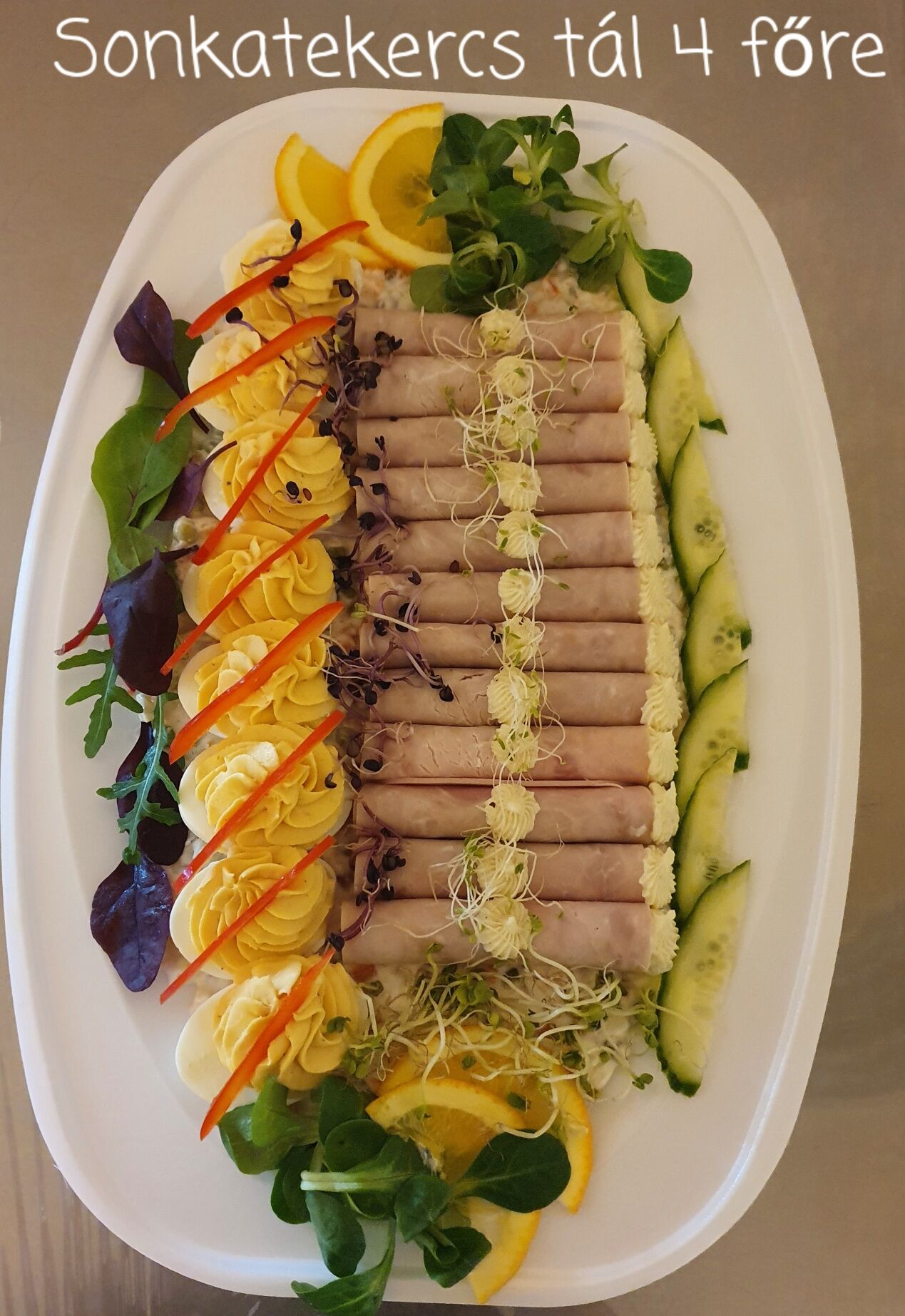 Sonkatekercs-tál 4 fős