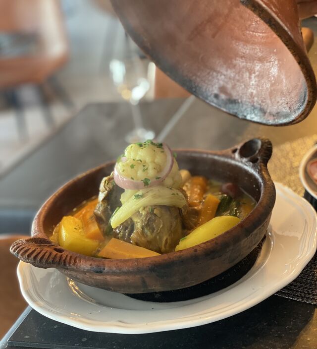 Tajine d’agneau avec légumes saisonnière - Tajine met lam en seizoensgroenten 