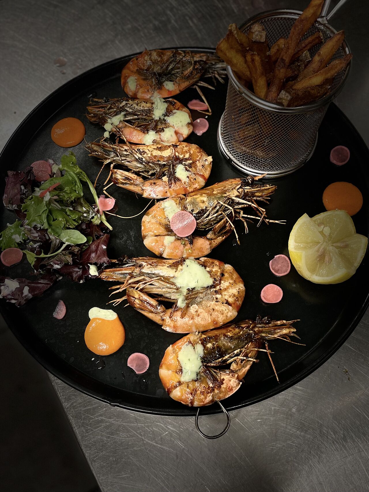 Brochette de gambas 