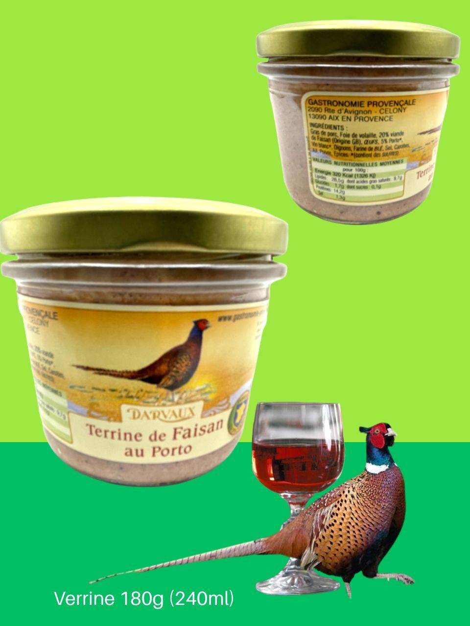 TERRINE de FAISAN au Porto - 180g - 240ml