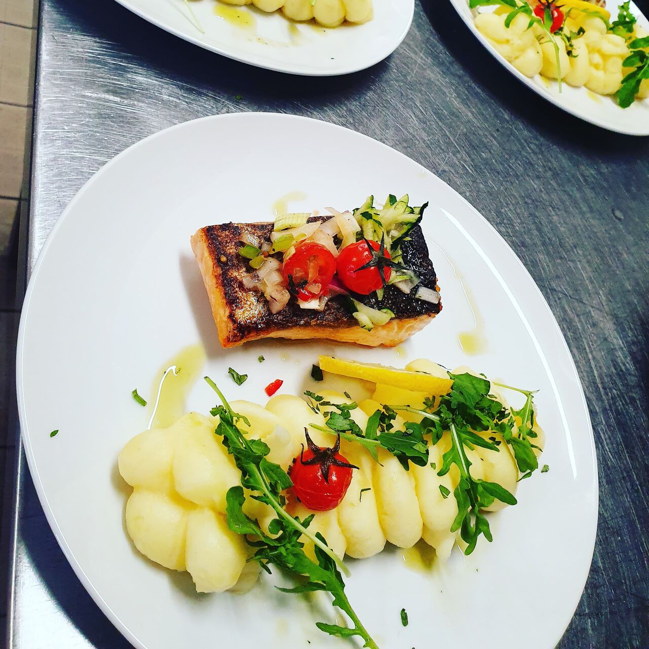 pavé de saumon avec sa purée maison