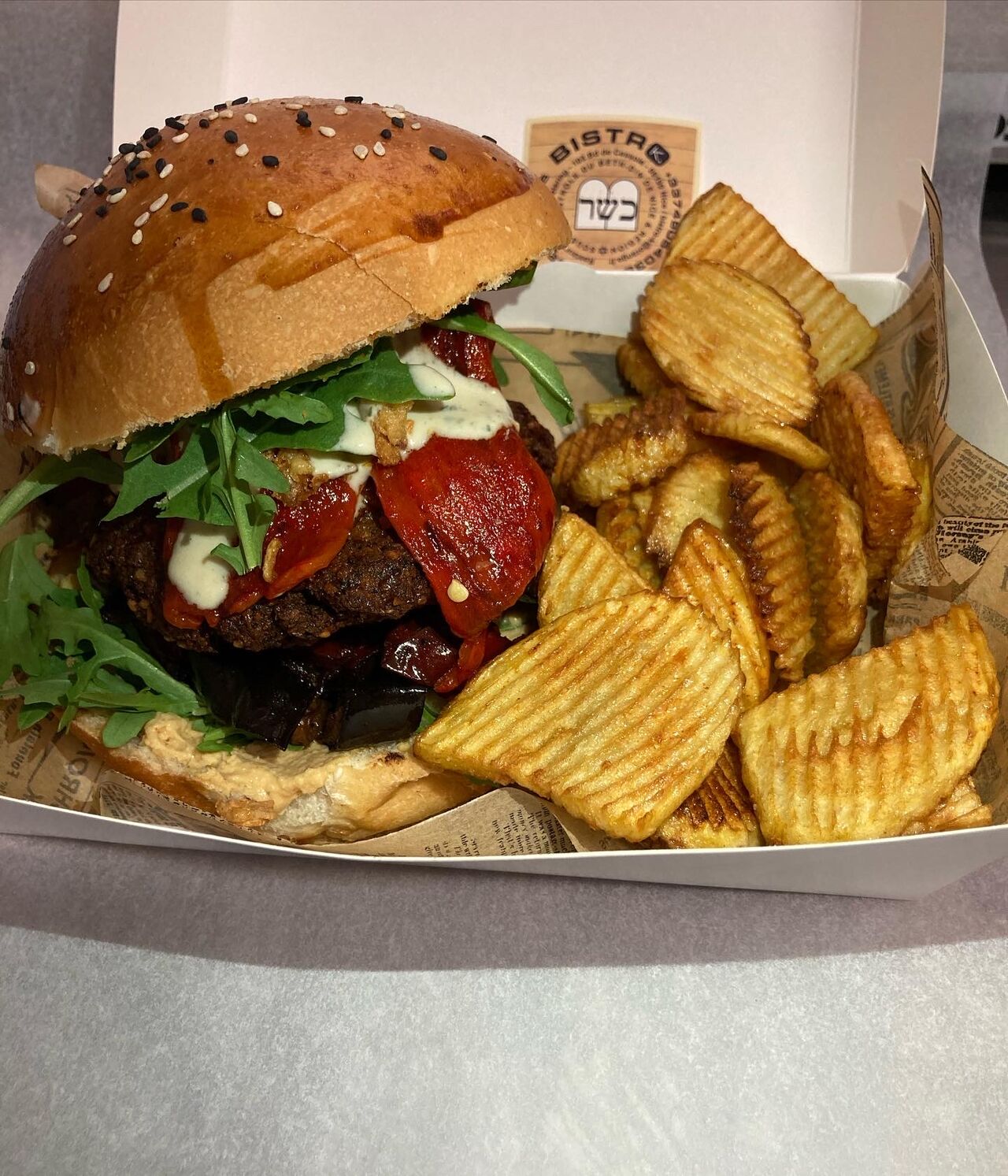 Burger & frites fraiches maison