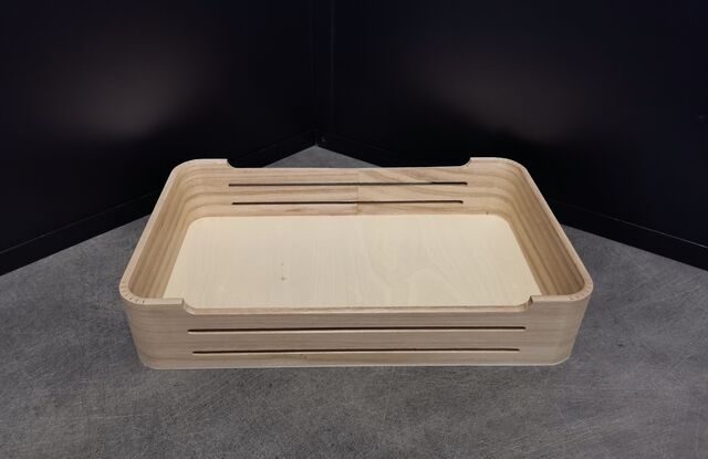 corbeille en bois 35x21x7cm=5.50€