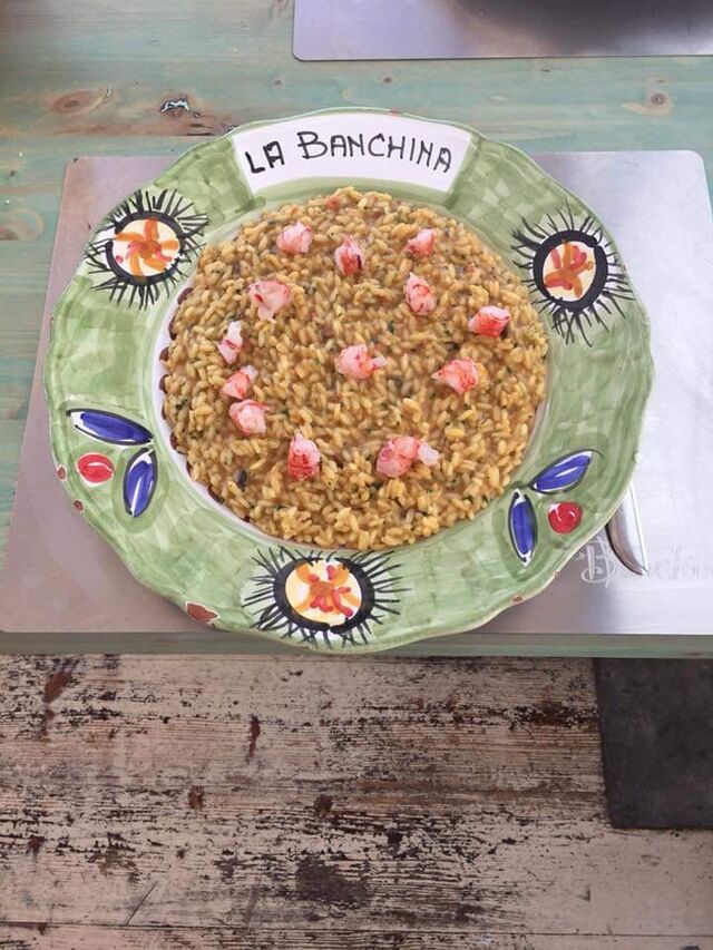Risotto allo Zafferano con Tartare di Gambero Rosso