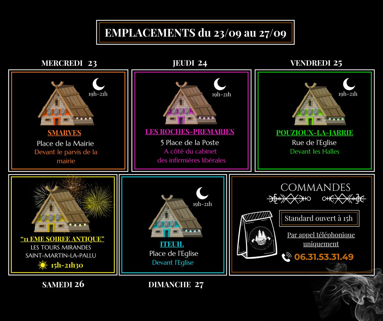 Planning de la semaine ✨