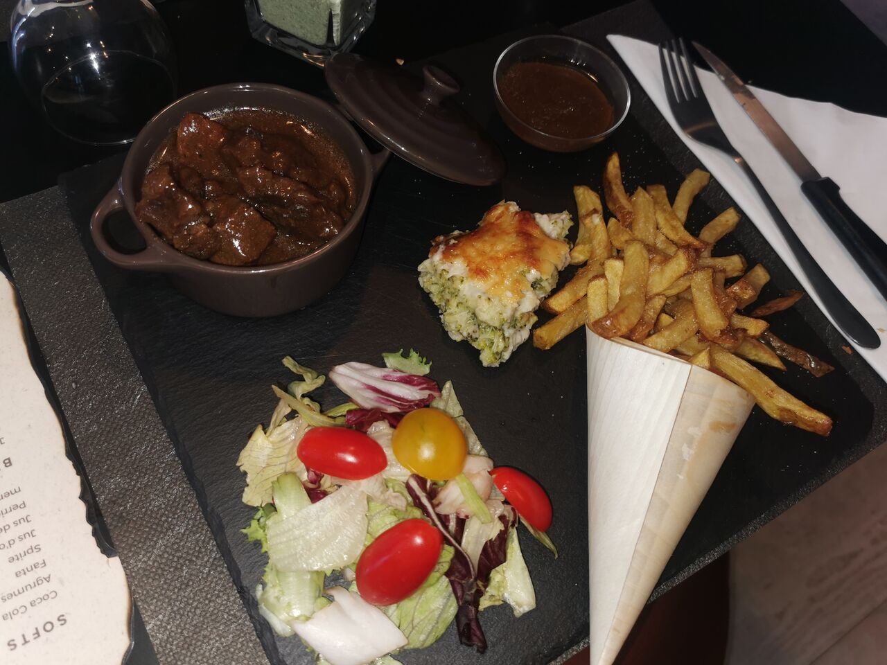 Notre fameuse carbonnade flamande à la leffe brune 