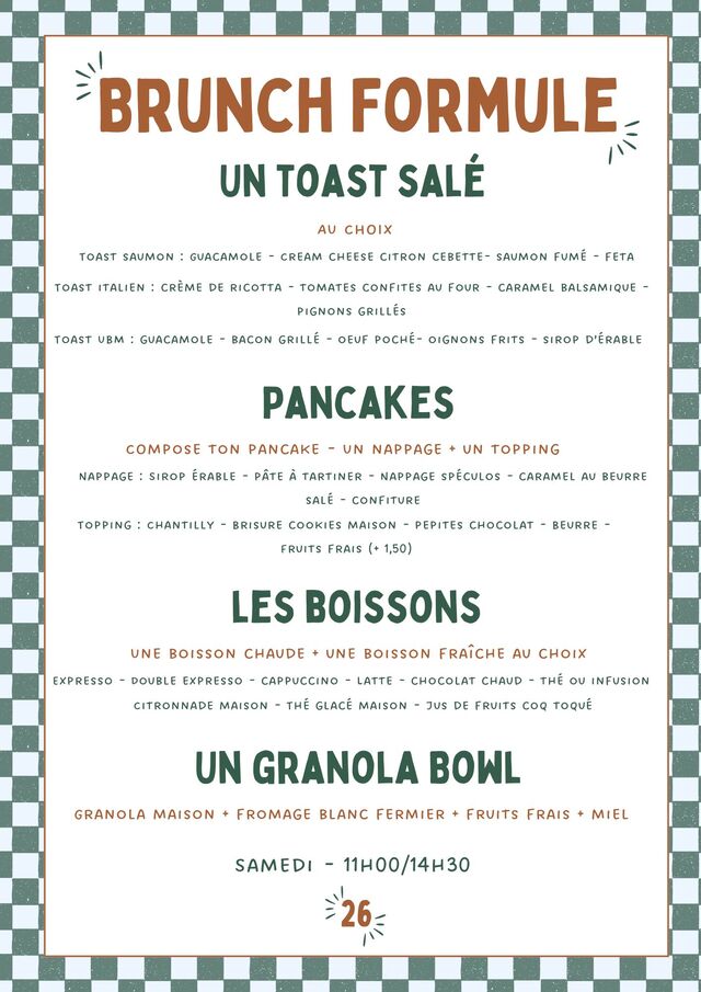Menu brunch 