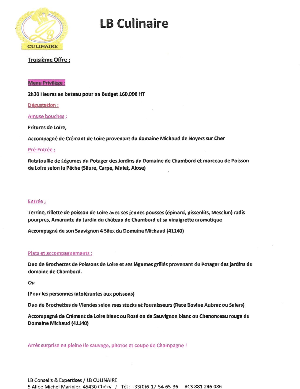 Formule Privilège 1/2