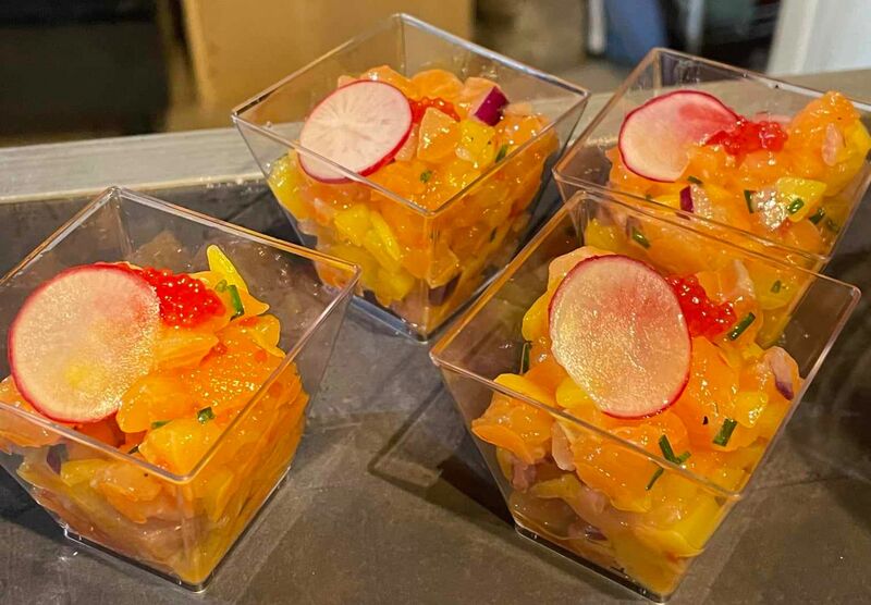 Tartares de saumon à la mangue 