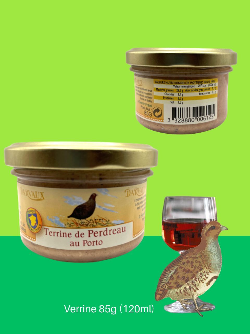 TERRINE de PERDREAU au Porto - 85g - 120ml