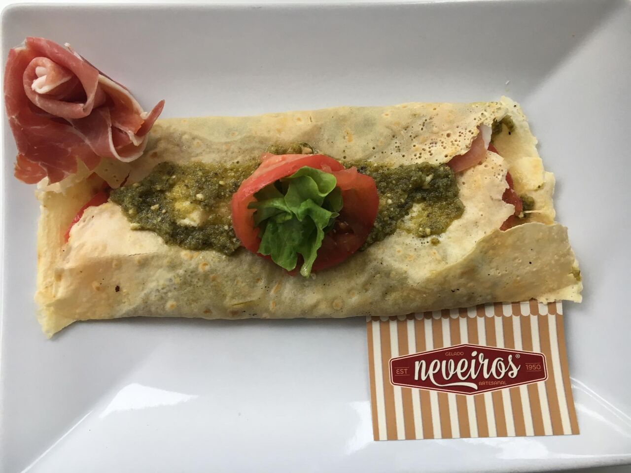 Crepe presunto & tomate