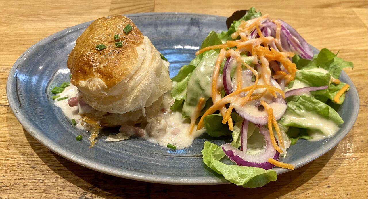 Vol-au-vent champignons lardons