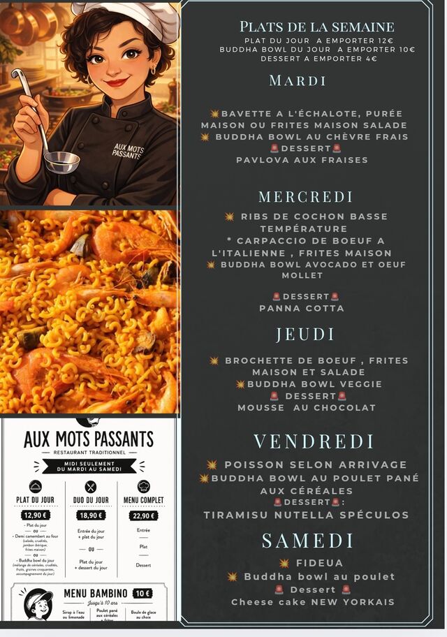Plats de la semaine 