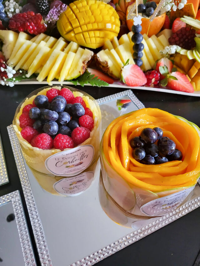 Tartelettes 100% Fruits DISPONIBLE POUR 1 personne : 12,5€ Création Le jardin des corbeilles 