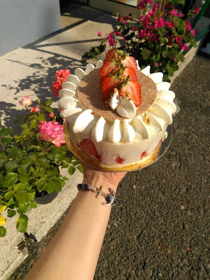 Fraisier chocolat blanc