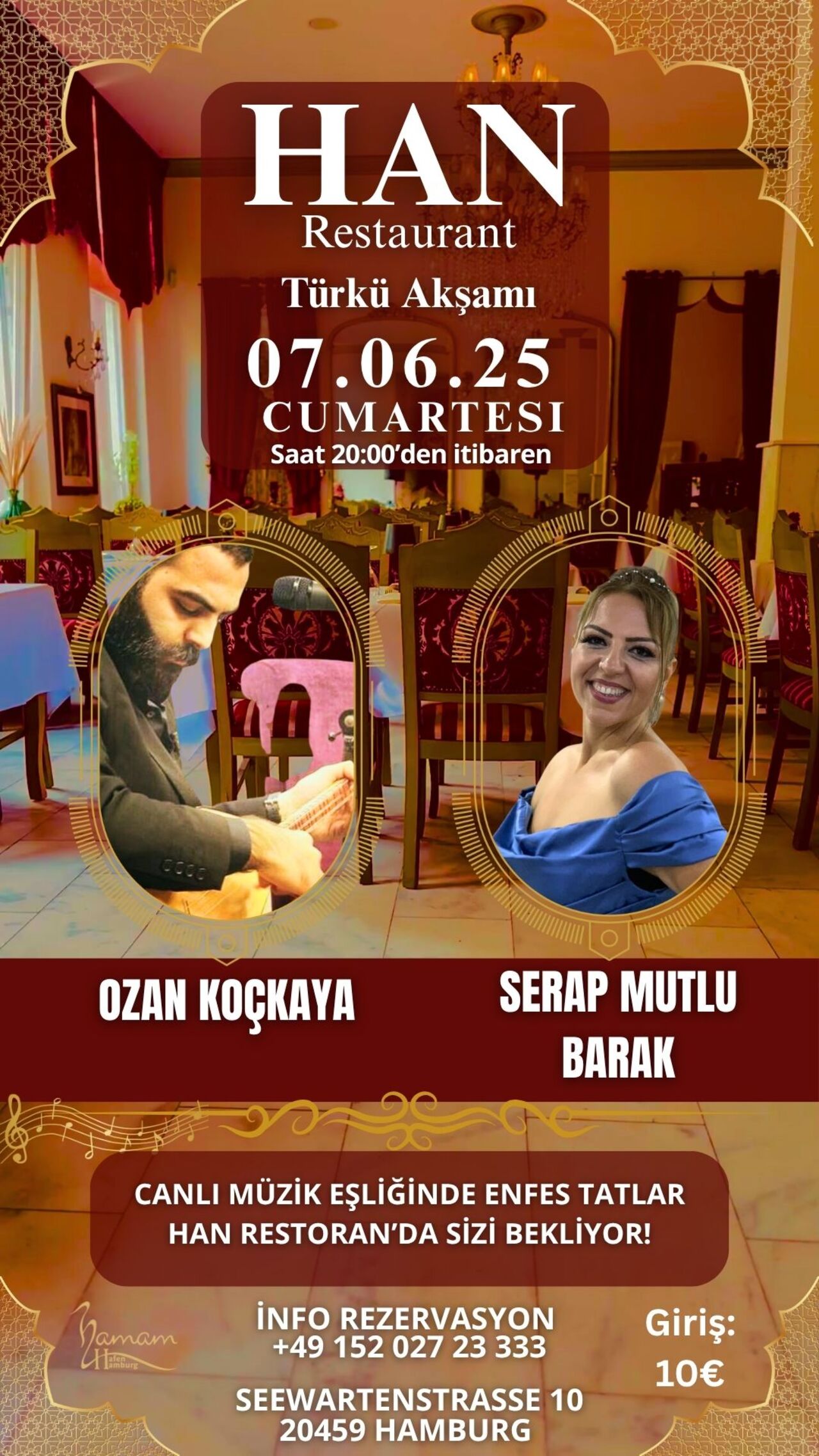 Türkischer Musik-Abend mit Serap Mutlu & Ozan