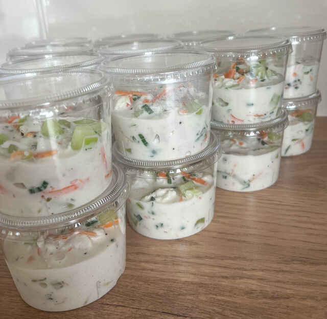 Verrines de salade Tahitienne