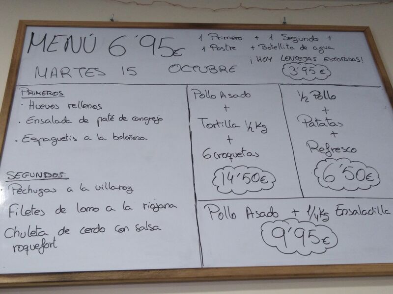 Menú 15 de Octubre ?