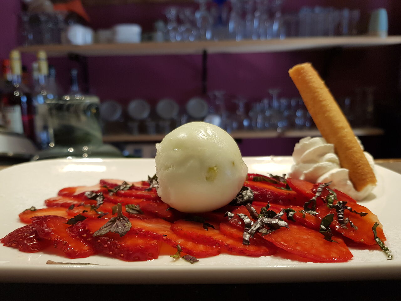 carpaccio de fraises