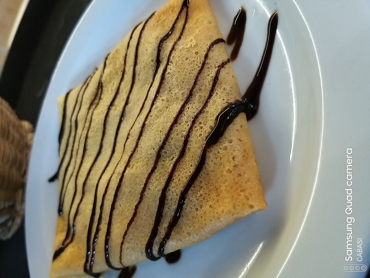 Filloas con crema de chocolate
