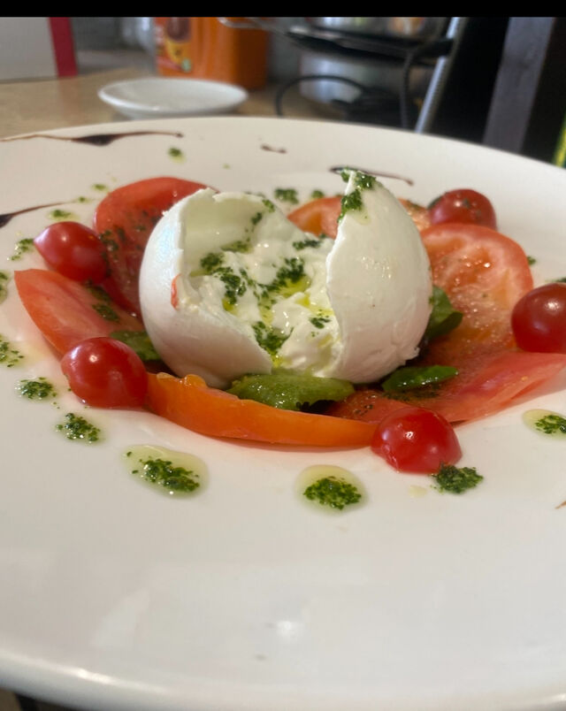 Douceur de burrata au pesto