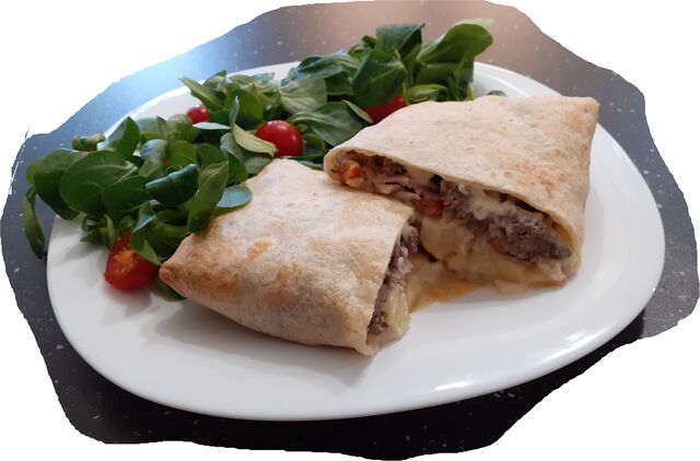 Un tacos, une salade, c'est ça le bonheur !!