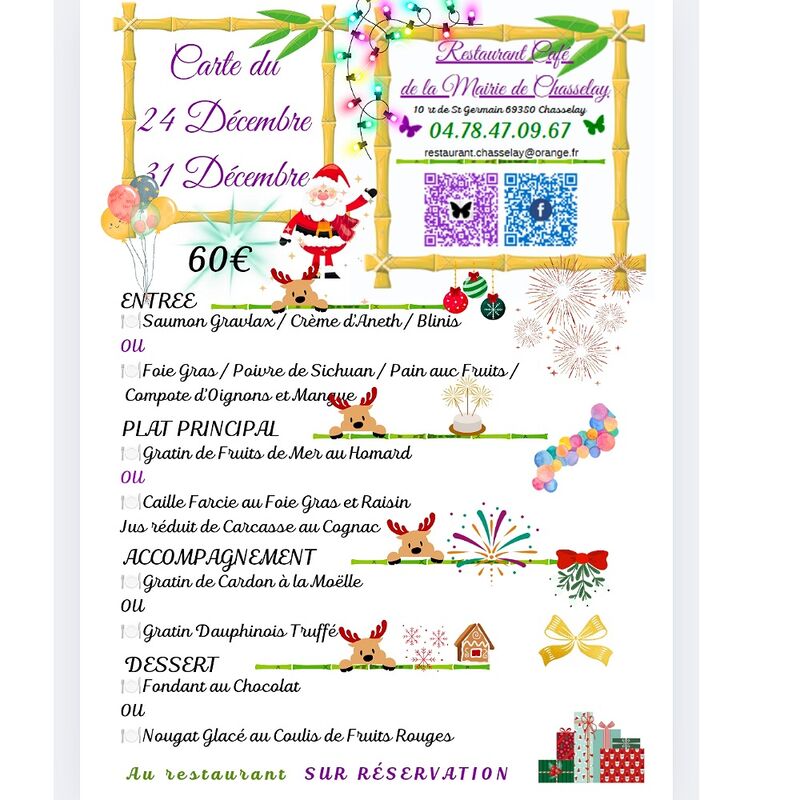 24 et 31 Dec. Au resto