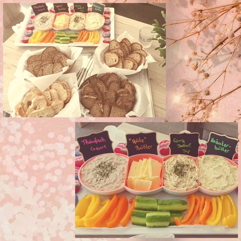 Rohkost Sticks mit Quark und Brot