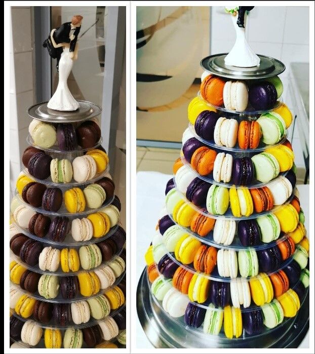 Pièce montée de macarons