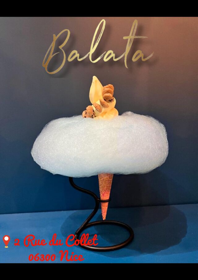 Glace à l'italienne avec Barbe à Papa