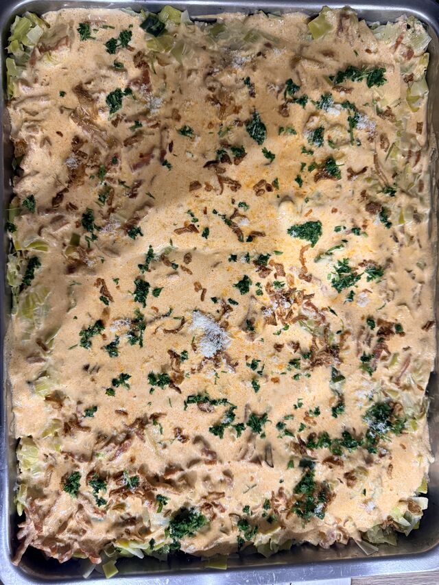 Risotto de Jacques Coeur nage d’écrevisses fondue de poireaux flambées 🔥