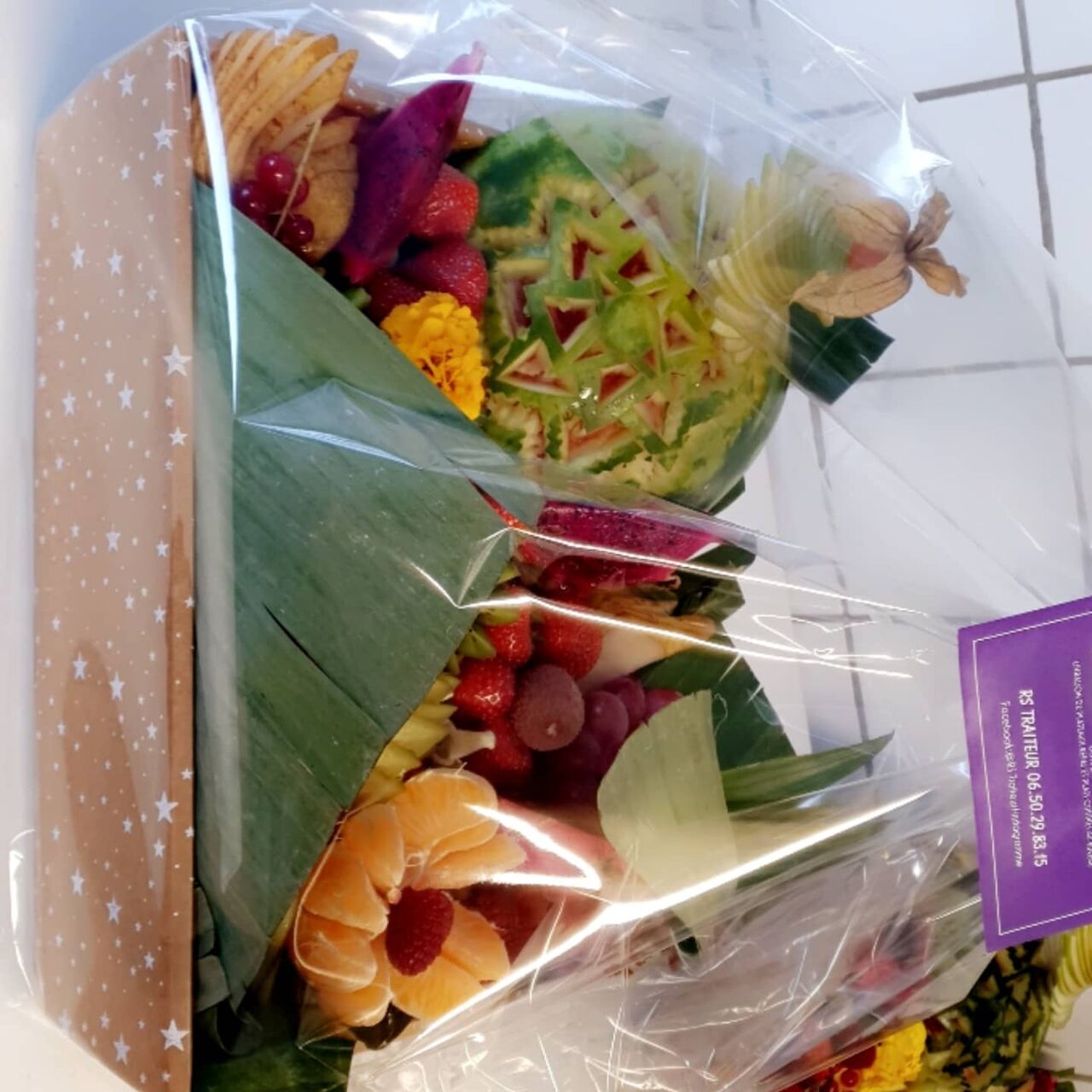 corbeille de fruit pour les magasins boulanger 