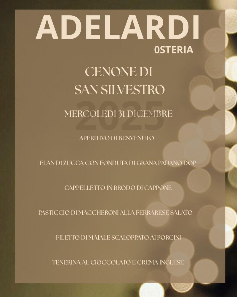 Ecco la nostra proposta per capodanno🥂 per info e prenotazioni 0532/211954