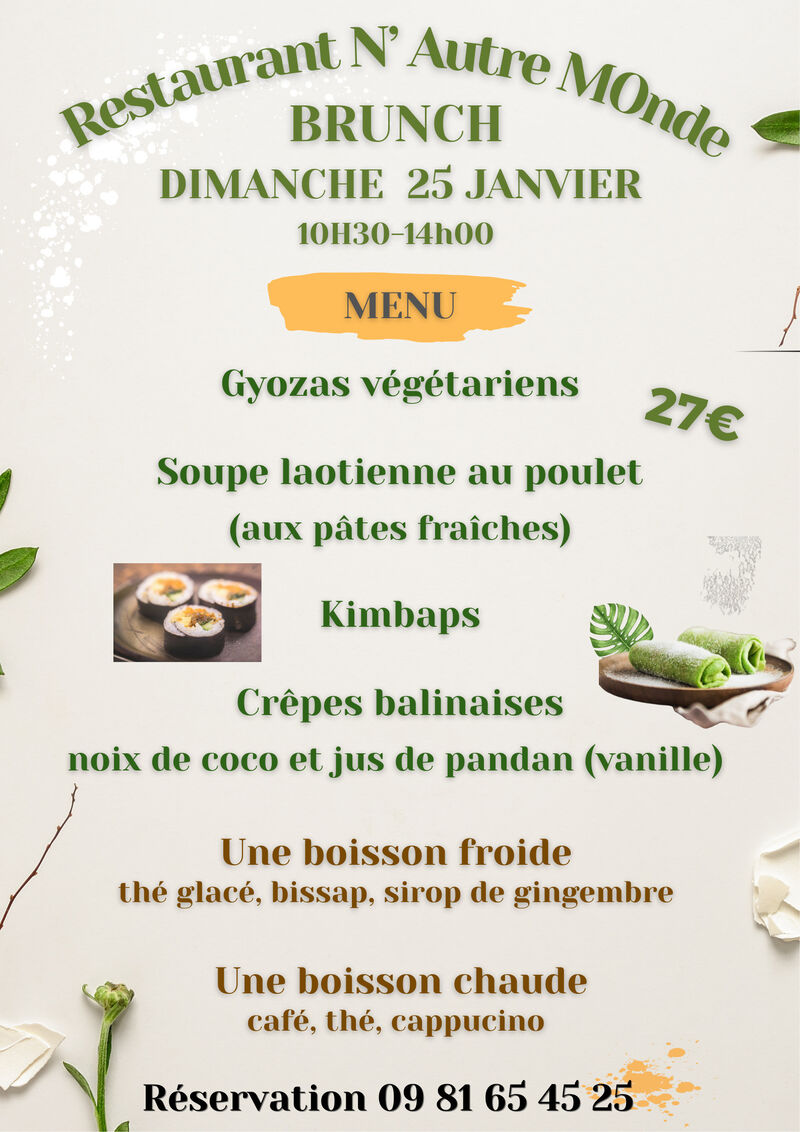 brunch du dimanche 25 Janvier