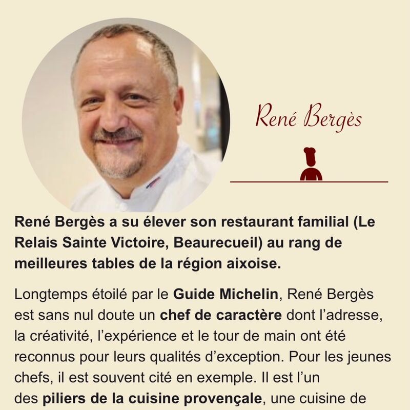 Le chef René Bergès maitre cuisinier de France