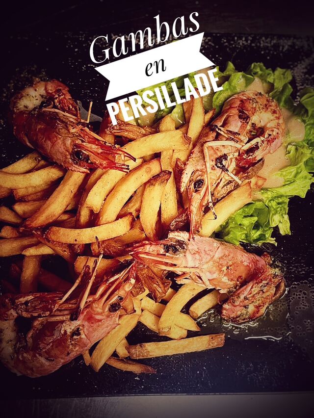 Gambas en persillade 