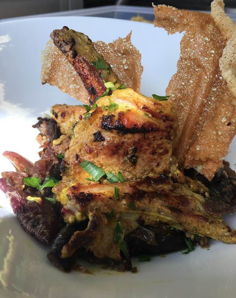 Côtelettes d'agneau TIKKA chutney d'aubergines (Sri Lanka)