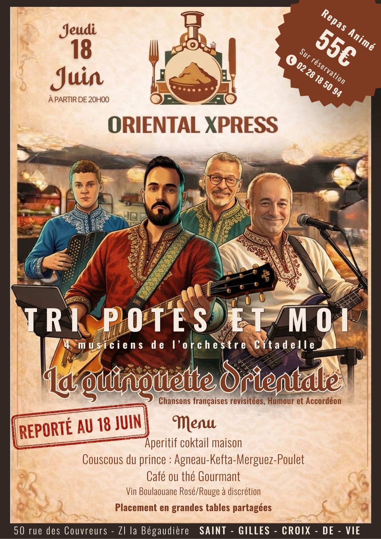 REPAS ANIME PAR "TRI POTES ET MOI"